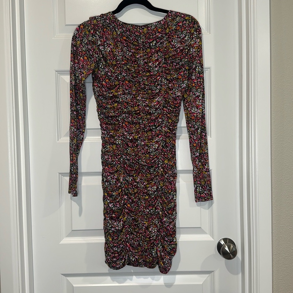 Steve Madden Kaven‎ Multicolor floral Ruched Fitted Bodycon Dress - NWT - Picture 3 of 3